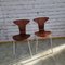 Mid-Century 3105 Mosquito Chairs by Arne Jacobsen for Fritz Hansen Set of 2 1