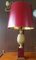 Lámpara de mesa en forma de piña de latón, años 70, Imagen 15