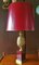 Lámpara de mesa en forma de piña de latón, años 70, Imagen 4