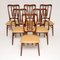 Danish Wood & Leather Dining Chairs by Niels Kofoed, 1960s, Set of 6 1