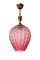 Pink Murano Glass Pendant Lamp, 1960s 1