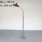 Large Floor Lamp with Green Marble Base, Brass Stem & Adjustable Metal Shade, 1950s, Image 19