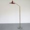 Large Floor Lamp with Green Marble Base, Brass Stem & Adjustable Metal Shade, 1950s, Image 1