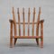 Mid-Century Oak Armchair by Guillerme Et Chambron 3