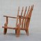 Mid-Century Oak Armchair by Guillerme Et Chambron 7