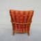 Mid-Century Oak Armchair by Guillerme Et Chambron 2