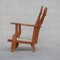 Mid-Century Oak Armchair by Guillerme Et Chambron 5