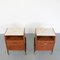 Teak Bedside Tables with Marble Tops, 1950s, Set of 2, Image 12