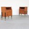 Teak Bedside Tables with Marble Tops, 1950s, Set of 2 1