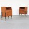 Teak Bedside Tables with Marble Tops, 1950s, Set of 2, Image 1