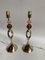 Murano Crystal & Bronze Lamps, Set of 2 1