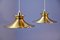 Danish Hanging Lamps in Brass, 1970s, Set of 2 5
