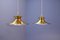 Danish Hanging Lamps in Brass, 1970s, Set of 2 2
