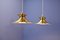 Danish Hanging Lamps in Brass, 1970s, Set of 2 4