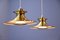 Danish Hanging Lamps in Brass, 1970s, Set of 2 6