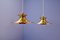 Danish Hanging Lamps in Brass, 1970s, Set of 2, Image 1