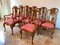 Italian Dutch Baroque Style Walnut Dining Chairs, 1960s, Set of 12 1