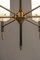 Mid-Century Modern Italian Chandelier with 6 Lights in Coated Glass, 1950s 15