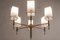 Mid-Century Modern Italian Chandelier with 6 Lights in Coated Glass, 1950s, Image 3