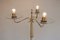Italienische Mid-Century Stehlampe aus Eschenholz & poliertem Messing im Stil von Pietro Chiesa, 1940er 9