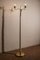 Lámpara de pie italiana Mid-Century de fresno y latón pulido, años 40, Imagen 3