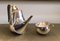 Italian Mid-Century Modern Silver-Plated Tea Set by Oscar Tusquet for Alessi, 1983, Set of 2 3