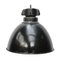 Vintage Industrial Black Enamel Pendant Lights, 1930s 1