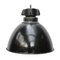 Vintage Industrial Black Enamel Pendant Lights, 1930s, Image 1