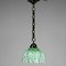 Art Deco Ceiling Lamp in Decorated Opaline 1