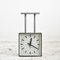 Small Vintage Double Sided Ceiling Clock by Pragotron, Image 1