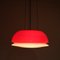 Red Glass Hanging Lamp, Italy, 1960s 5