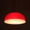 Lampe à Suspension en Verre Rouge, Italie, 1960s 9