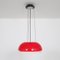 Red Glass Hanging Lamp, Italy, 1960s 1