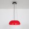 Red Glass Hanging Lamp, Italy, 1960s, Image 1