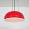 Lampe à Suspension en Verre Rouge, Italie, 1960s 10