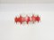 White and Red Metal Pendant Light from Doria, Germany, 1970s, Image 1