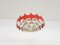 White and Red Metal Pendant Light from Doria, Germany, 1970s, Image 5