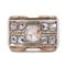 Anello vintage in oro 18k con diamanti con taglio a rosa, anni '40, Immagine 1
