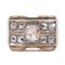 Vintage 18k Gold Ring with Rose Cut Diamonds, 1940s 1