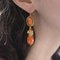 Vintage 9k Gold and Coral Earrings, 1960s, Image 4