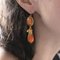 Vintage 9k Gold and Coral Earrings, 1960s, Image 2