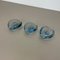 Danish Glass Shell Bowl Ashtrays by Per Lutken for Holmegaard, 1960s, Set of 3 3