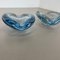 Danish Glass Shell Bowl Ashtrays by Per Lutken for Holmegaard, 1960s, Set of 3 13