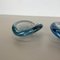 Danish Glass Shell Bowl Ashtrays by Per Lutken for Holmegaard, 1960s, Set of 3, Image 4