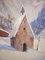 Alpine Church in Einödsbach, Oil Painting, Framed, Image 3