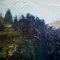 Paisaje alpino de verano, óleo sobre lienzo, enmarcado, Imagen 3