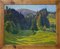 Summer Alpine Landscape, Oil on Canvas, Framed 2