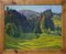 Summer Alpine Landscape, Oil on Canvas, Framed, Image 2