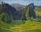 Summer Alpine Landscape, Oil on Canvas, Framed, Image 1