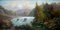 Paysage Alpin avec Ruisseau, 19ème Siècle, Huile sur Toile, Encadrée 1